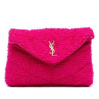 Saint Laurent Pre-owned Saint Laurent Toy Matelasse Boucle Tweed Monogram LouLou Puffer Crossbody GUE650880 - 0821