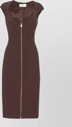 Elisabetta Franchi v-neck sleeveless knee-length dress