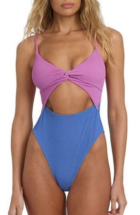 Billabong Summer Mikahi Cutout One-Piece Swimsuit in Mulch at Nordstrom Rack, Size Xx-Large