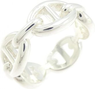 Herm&egrave;s Silver Silver 925 Band Ring (Pre-Owned)