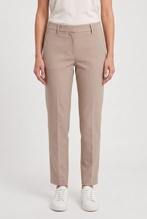 Brunello Cucinelli Womens 100% Cotton Casual Beige Pants Nwt, Size 42