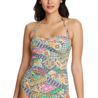 Bleu Rod Beattie Bleu by Rod Beattie Seriously Sunny Tankini Top Womens Multi Printed DDR2449