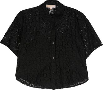 Michael Kors Zwarte Top - Dames - Overhemden - Zwart - XL - Overhemden