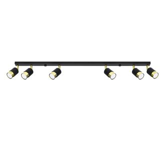 Sollux Lighting L&aacute;mpara de techo negro/dorado acero alt. 18 cm