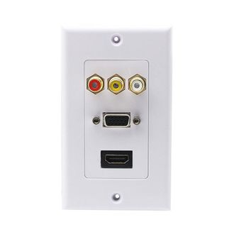 OEM Panel Modular De Audio/v&iacute;deo Para Pared Con Interfaces Vga Y 3 Rca, Apto Para Televisores Dom&eacute;sticos