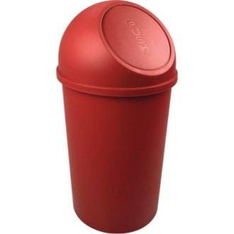 Helit Recipiente Para Residuos Con Trampilla De Polipropileno Rojo
