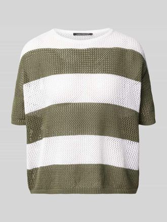 Luisa Cerano Luisa Cerano Strickshirt aus Leinen-Mix mit Rundhalsausschnitt in Weiss, Gr&ouml;&szlig;e 34