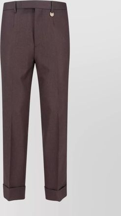 Burberry virgin wool straight-leg tailored trousers