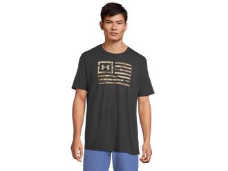 Under Armour Freedom Flag Printed T-Shirt Mens Clothing Black/UA Barren Camo : LG, Polyester