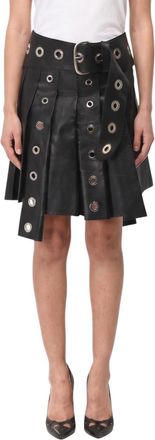 Off-white Black Embellished Above Knee Skirt