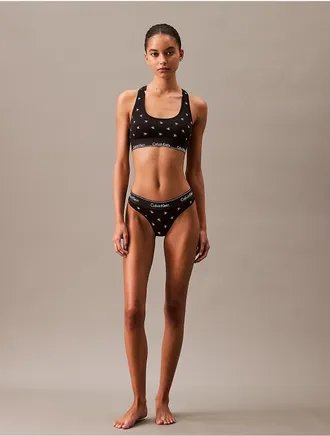 Calvin Klein Womens Icon Cotton Modal Thong - Black - XS