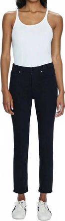 Pistola Denim Madi High Rise Modern Slim Jeans In Noir