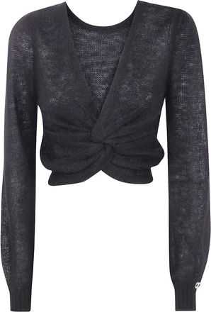 Twin-Set Maglione crop - Nero