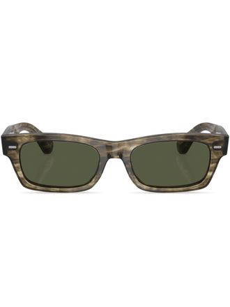Oliver Peoples Occhiali da sole squadrati Davri - Verde