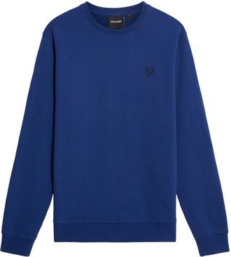 Lyle & Scott Superfine Crew Neck Sweatshirt - Heren - Sweatshirts - Blauw - L - Katoen - Hoodies & sweatvesten