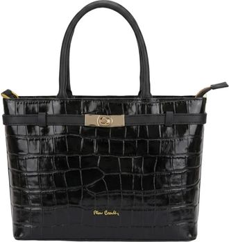Pierre Cardin Handtas - Dames - Tassen - Zwart - Maat: ONE Size Leer