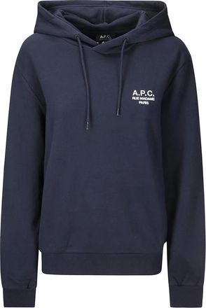 A.P.C. Hoodies, female, Blue, Size: XL Hoodie Standard Rue Madame Sweatshirt