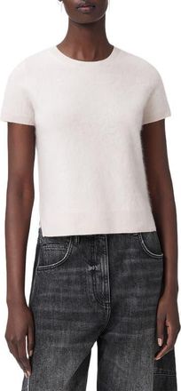 AllSaints Rebel Short Sleeve Cashmere Sweater in Sheer Pink at Nordstrom, Size X-Small