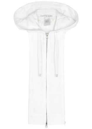Veronica Beard Hooded Cotton Dickey - White - One Size
