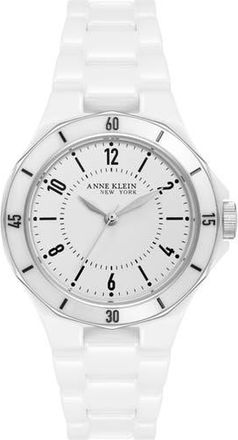 Anne Klein Two-Tone Bracelet Watch, 35mm in White at Nordstrom Rack