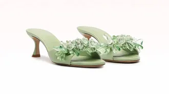 Alexandre Birman Womens Sierra 60 Retro Mules In Green