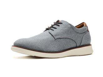 Florsheim Launch Canvas Plain Toe Oxford Mens Shoes Gray : 10.5 W (3E), Canvas/Leather/Textile