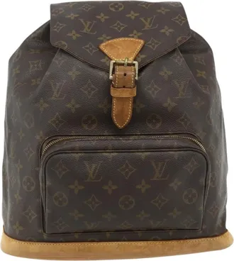 Louis Vuitton Vintage Montsouris Backpack Monogram Canvas Brown Canvas Backpack Bag (Pre-Owned)