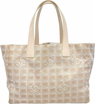 Chanel Pink Beige Nylon Tote Bag (Pre-Owned)