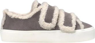 INUIKII Shearling Low Velcro Grijze Urban Laarzen - Dames - Sneakers - Grijs - 39 EU - Schoenen