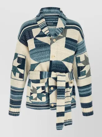 Polo Ralph Lauren belted cardigan shawl collar patch pockets