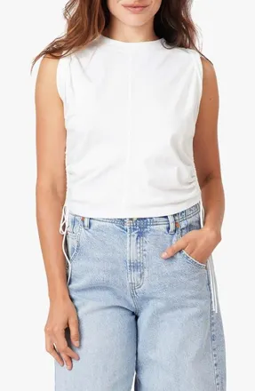 Habitual The Luna Cinched Cotton Top in Bright White at Nordstrom, Size X-Small