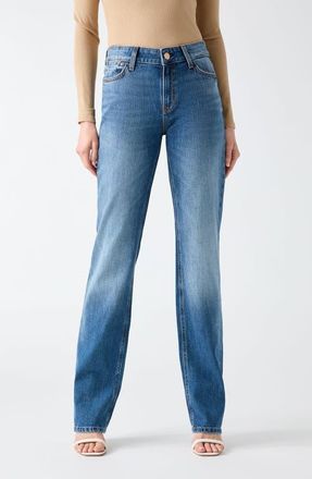Guess Nicky Straight Leg Jeans in Medium Blue at Nordstrom, Size 27 X 32