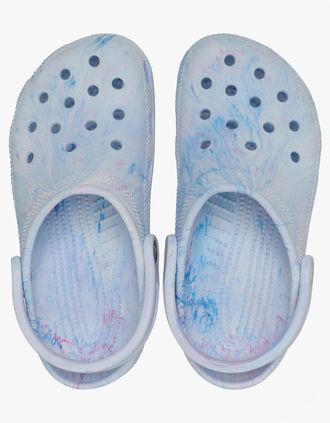 Crocs Womens Crocs 211583 WATERCOLOR MARBLED Womens Clogs Oxygen Swirl - Blue - Size: UK m6w7