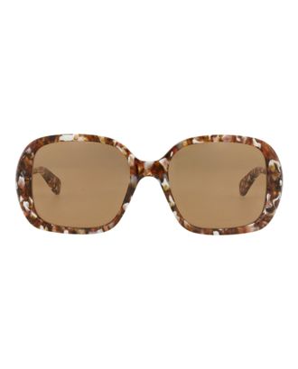 Chlo&eacute; Square-Frame Recycled Acetate Sunglasses