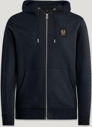 Belstaff Felpa Con Cappuccio E Zip Intera Belstaff Uomo Pile Di Cotone Inchiostro Scuro 2xl