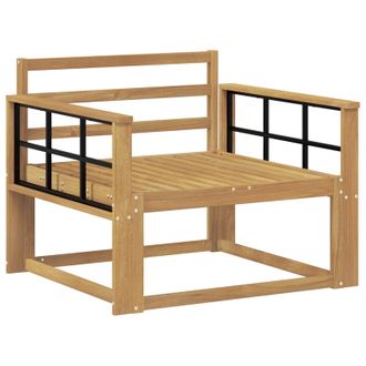 vidaXL Sof&aacute; Intermedio De Exterior Madera De Acacia S&oacute;lida Blanco Vidaxl
