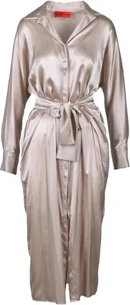 Wild Cashmere Silk Chemise Dress - Beige