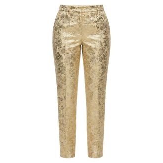 Dolce & Gabbana Broeken - Dames - Broeken - Geel - Maat: M Polyamide