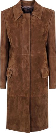 Tom Ford Coat Full Grain Lamb Suede Mackintosh