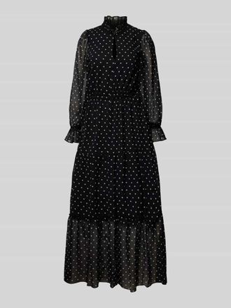 Oui Maxikleid mit Stehkragen in Black, Gr&ouml;&szlig;e 40