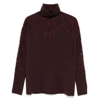 Ermanno Scervino Turtlenecks, female, Brown, Size: M Roll Neck Sweater