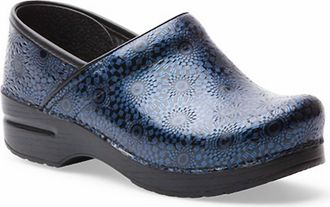 Dansko Womens Professional Clogs In Navy Medallion