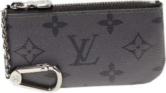 Louis Vuitton Pre-owned Monogram Eclipse Reverse Pochette Cl&eacute; 2way Coin & Key Case - Heren - Vintage Accessoires - Zwart - ONE Size - Vintage
