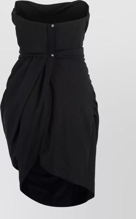 Vivienne Westwood strapless draped dress asymmetric hem fitted