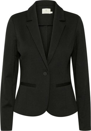 Kaffe Zwarte diepe blazer met klassieke kraag - Dames - Blazers - Zwart - XS - Jassen