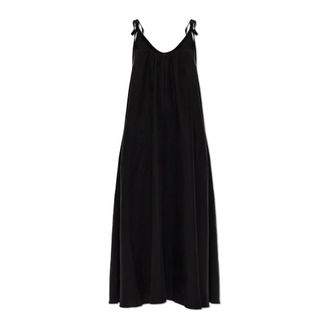 Anine Bing Flora Dress - Dames - Maxi kleedjes - Zwart - L - Linnen - Kleedjes