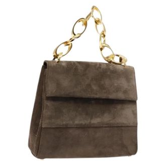 Ferragamo Pre-owned Suede handbags - Dames - Vintage Handtas - Grijs - ONE Size - Su&egrave;de - Vintage