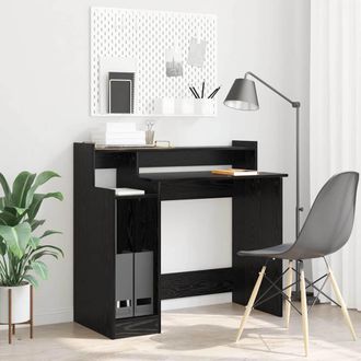 vidaXL Scrivania Rovere Nero 97 X 45 X 90 Cm Legno Multistrato - Vidaxl