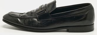Tod's Tods Black Leather Slip On Penny Loafers