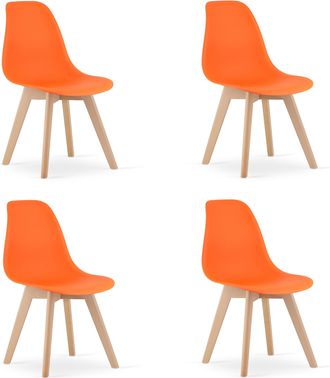 OEM Silla Kito Naranja / Patas Naturales X 4